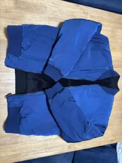 レディース　リバーシブル ボンバージャケット ブルゾン　ブルー