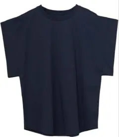 ブラックノースリーブ Tシャツ 切替フレンチスリーブカットソー レディース