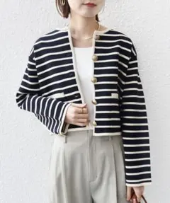 SHIPS WOMEN ミラノリブゴールドボタンニットジャケットのサムネイル