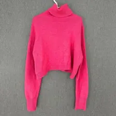 GRL ピンク タートルネック クロップドニット セーター　グレイル