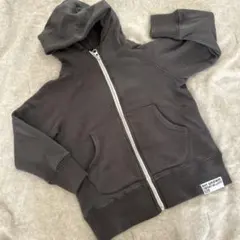 エフオーキッズ⭐︎120 ジッパーパーカー チャコールグレー