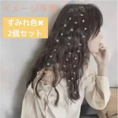 お花のヘアアクセサリー　すみれ色　2個セット