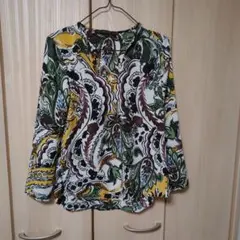 ZARA BASIC 花柄長袖シャツ XS