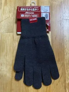 Mizuno BREATH THERMO 手袋　ブラック L（スベリ止め付き）