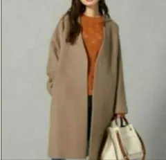 ジーナシス ビーバーノーカラーコート