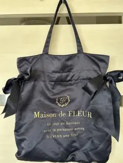Maison de FLEUR リボン付きトートバッグ