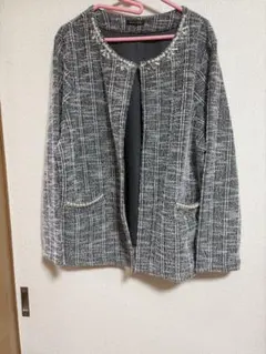 ツイードジャケットとネイビードレスセット