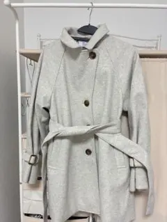 OLIVE des OLIVE グレー ベルト付きコート