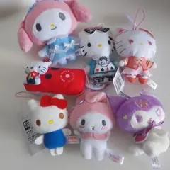 ハローキティ・マイメロディ・ぬいぐるみ7セット
