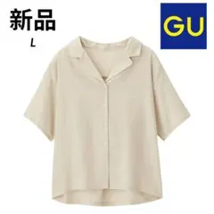 ジーユー GU リネンブレンドシャツ