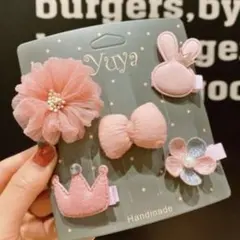 ベビー キッズ ヘアクリップ ピンク セット 韓国 人気 七五三 結婚式
