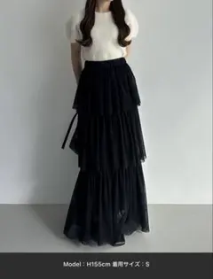 チュールティアードスカート Sサイズ
