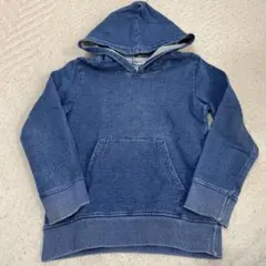 GLOBAL WORK フード付きパーカー デニムブルー