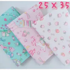 ランチョンマット25×35女の子 3枚セット ゆめかわ ユニコーン