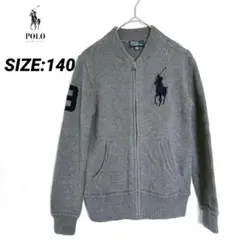 ポロラルフローレン　ビッグポニー刺繡　コットンニット　ブルゾン　子供服　140
