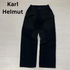 Karl Helmut コットンデニムパンツ パッチワーク 黒 ブラック Sのサムネイル
