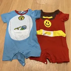 アンパンマン　ドラえもん　ロンパース2枚セット