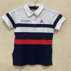 Le Coq Sportif レディスゴルフストライプポロシャツM