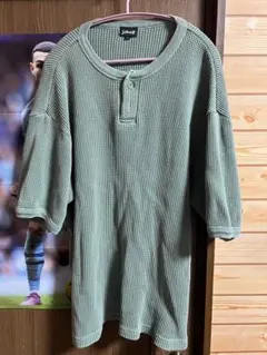 Schott グリーン ワイドワッフルTシャツ Mのサムネイル