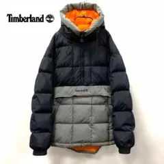 90s Timberland ティンバーランド 刺繍 ヌプシ ダウンジャケット 90's Timberland ティンバーランド 刺繍ワンポイント ブラック 黒