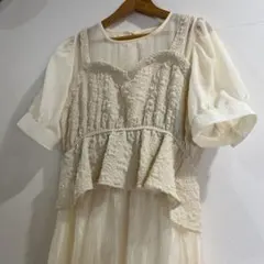 【希少】 あちゃちゅむ ムチャチャ 異素材 パッチワーク レース トップス 36 希少】 あちゃちゅむ ムチャチャ 異素材 パッチワーク レース トップス