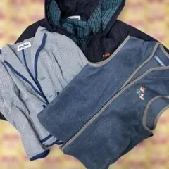 familiar フード付き　2way アウター　ベスト ファミリアチェック