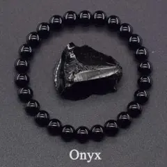 パワーストーン 8ミリ ブレスレット ブラック オニキス