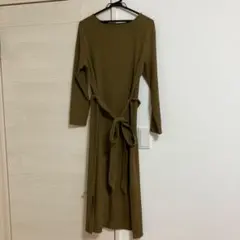 nano UNIVERSE オリーブ 長袖ロングワンピース