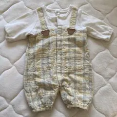 チェック柄ロンパース 50-60cm / cottoli