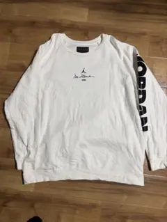 希少】JORDAN ジョーダン 刺繍ロゴ ホワイト スウェット トレーナーのサムネイル