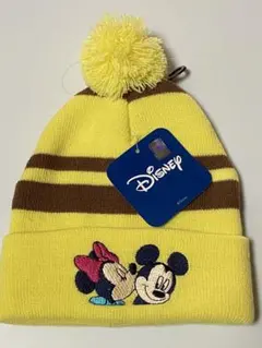 Disney ミッキー＆ミニー ニット帽 ポンポン付き