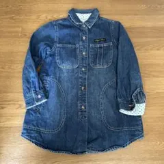 子供服　女の子　デニムシャツ　120cm　羽織　ワンピース　春