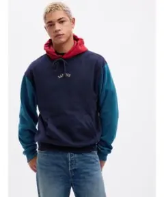 GAP カラーブロック フード付きパーカー
