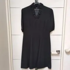 LIONA ブラックワンピース フリル付き