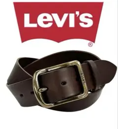 Levi's ゴールドバックル レザーベルト6983 チョコ