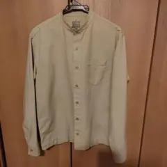 無印良品　綿100　スタンドカラー長袖シャツ 　ベージュ　　size　S