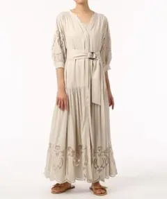 新品タグ付き✨グレースコンチネンタル カットワークティアードワンピース 36