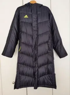 【極美品】adidas ダウンコート ベンチコート ブラック Ｌ