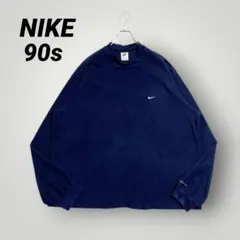 希少 90s NIKE スウェット フリース生地 ワンポイントスウッシュ