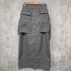 [COLONY 2139] ウールライクカーゴスカート　綺麗め　モードスタイル