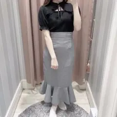 evelyn バックリボンマーメイドスカート