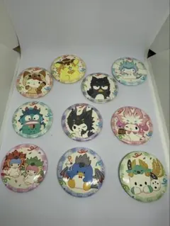 モンハン大狩猟展　サンリオ缶バッジ　フルコンプ20周年