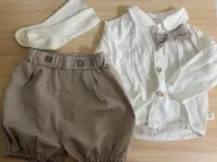 ベビーフォーマルセット＊ベージュ80サイズ➕ソックス