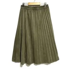 COMME CA ISM コムサイズム　カーキ　プリーツスカート 7