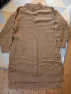 earth music&ecologyニットワンピース ライトブラウン　フリー