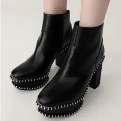 moussy woodsoleブーツ ブラック Sサイズ