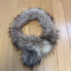 ファー ネックウォーマー ブラウン系