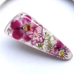 ヘアクリップ　レジン　ハンドメイド　K-45