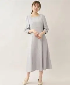 レッセパッセ スクエアネックミディワンピース　 LAISSE PASSE