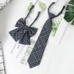 リボン スクールリボン JK制服ネクタイ 2点セット　イエロー系チェック